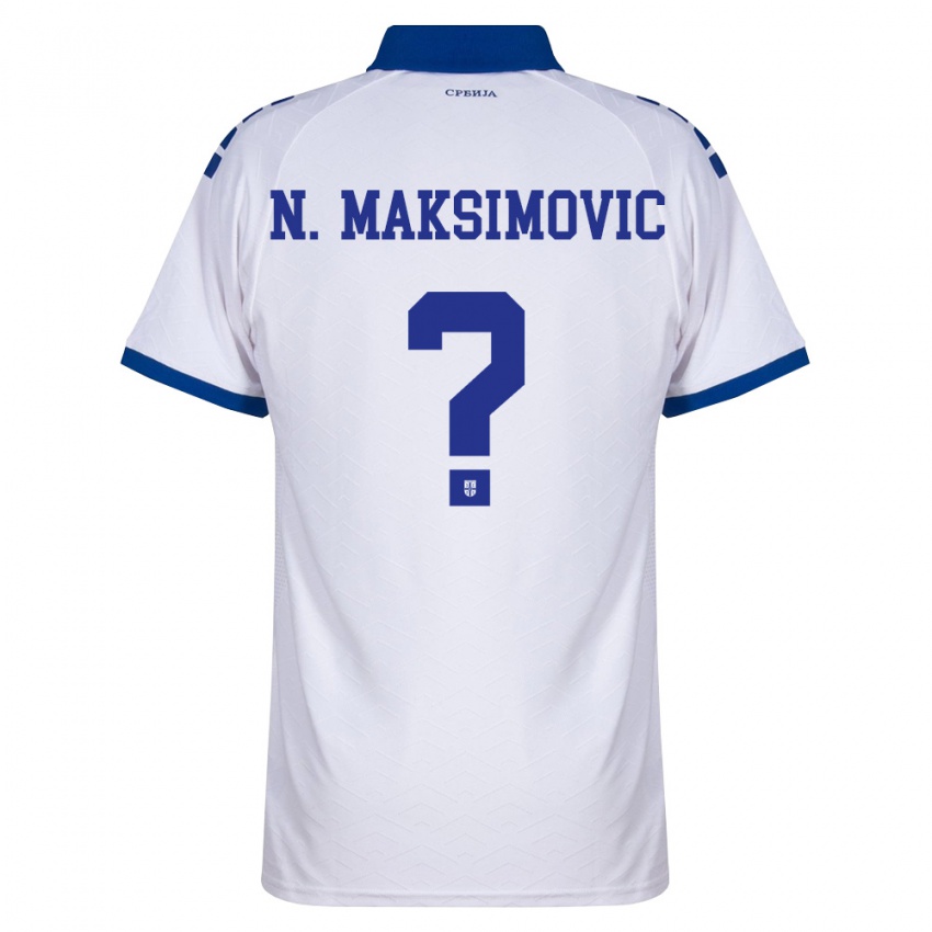 נשים סרביה נמניה מקסימוביץ' #0 כהה לבן אדום הרחק ג'רזי 26-28 חולצה קצרה