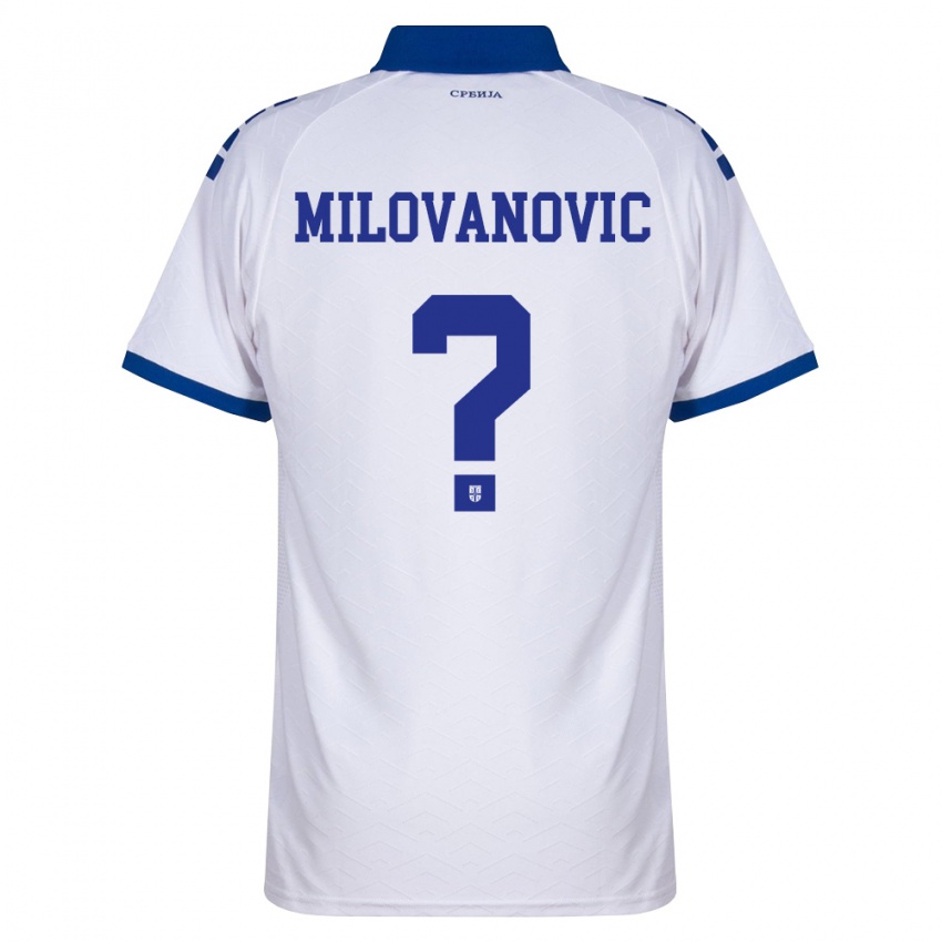 נשים סרביה David Milovanovic #0 כהה לבן אדום הרחק ג'רזי 26-28 חולצה קצרה