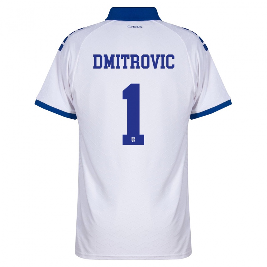 נשים סרביה מרקו דמיטרוביץ' #1 כהה לבן אדום הרחק ג'רזי 26-28 חולצה קצרה