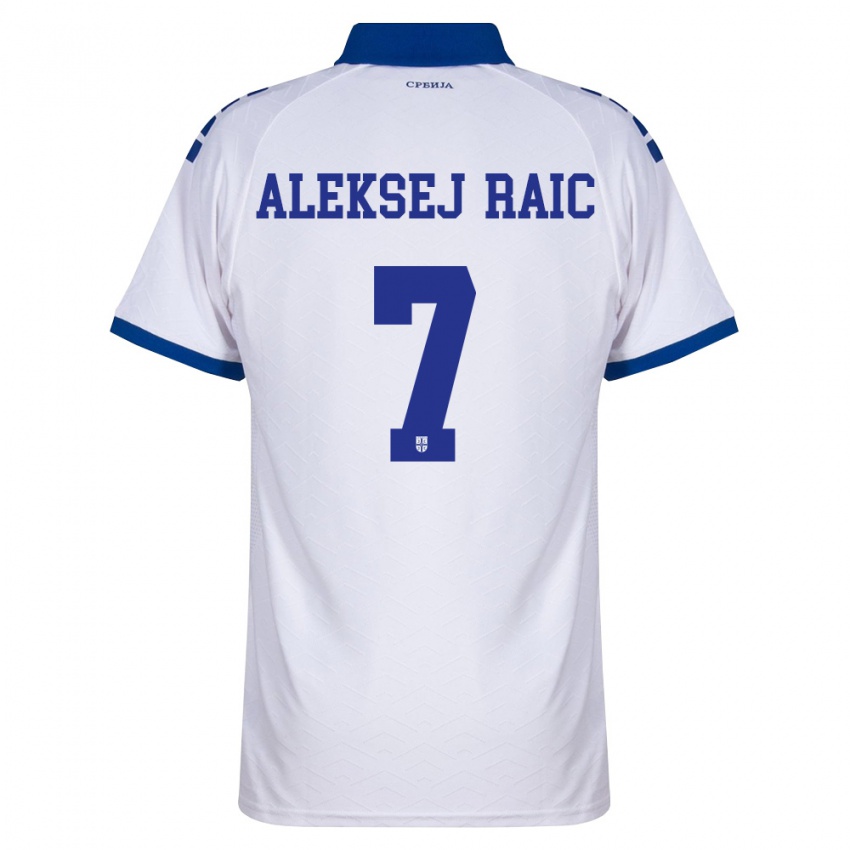 נשים סרביה Neven Aleksej Raic #7 כהה לבן אדום הרחק ג'רזי 26-28 חולצה קצרה