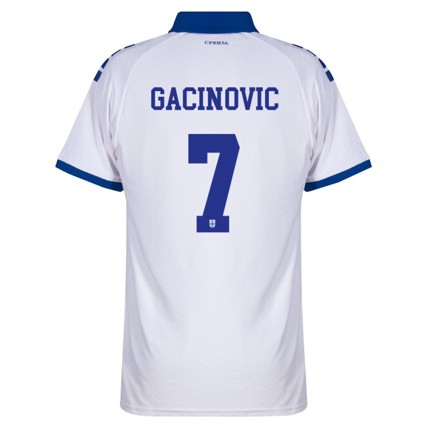 נשים סרביה מיאט גאצ'ינוביץ' #7 כהה לבן אדום הרחק ג'רזי 26-28 חולצה קצרה