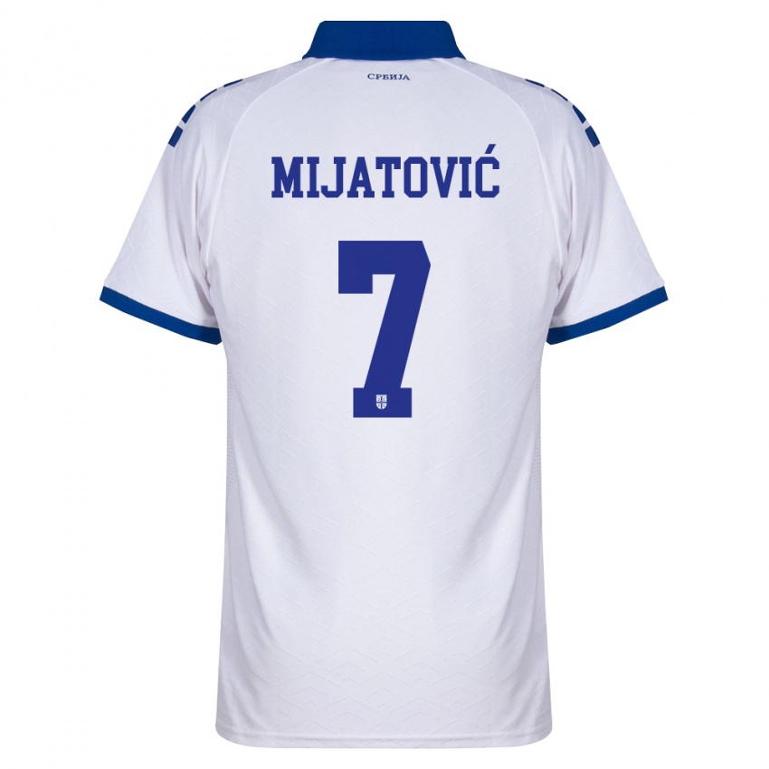 נשים סרביה מיליצה מיאטוביץ׳ #7 כהה לבן אדום הרחק ג'רזי 26-28 חולצה קצרה