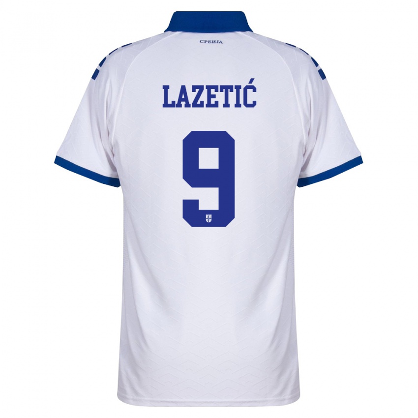 נשים סרביה מרקו לאזטיץ' #9 כהה לבן אדום הרחק ג'רזי 26-28 חולצה קצרה