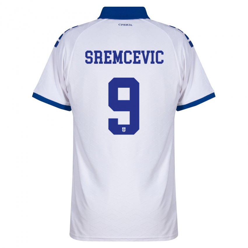 נשים סרביה אורוש סרמצ'ביץ' #9 כהה לבן אדום הרחק ג'רזי 26-28 חולצה קצרה