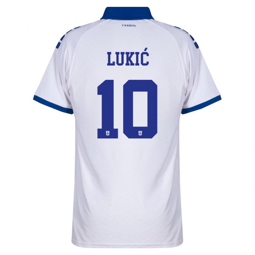 נשים סרביה סשה לוקיץ' #10 כהה לבן אדום הרחק ג'רזי 26-28 חולצה קצרה