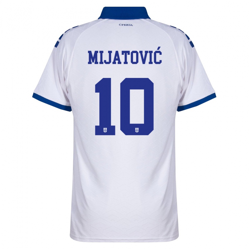 נשים סרביה יובאן מיאטוביץ׳ #10 כהה לבן אדום הרחק ג'רזי 26-28 חולצה קצרה