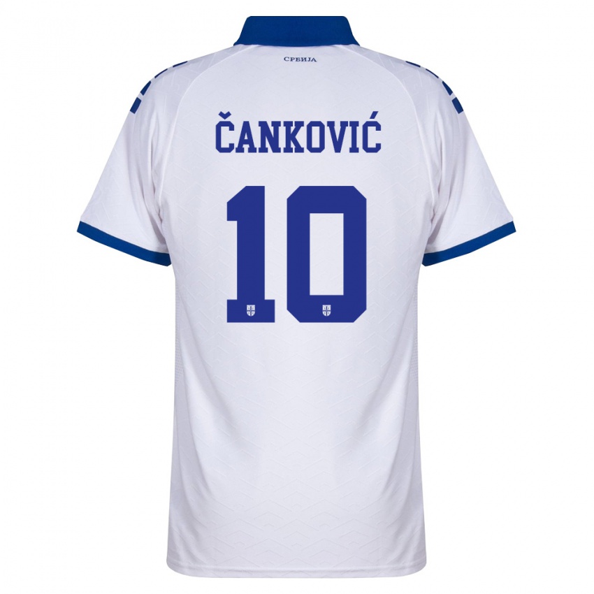 נשים סרביה ילנה קנקוביץ' #10 כהה לבן אדום הרחק ג'רזי 26-28 חולצה קצרה