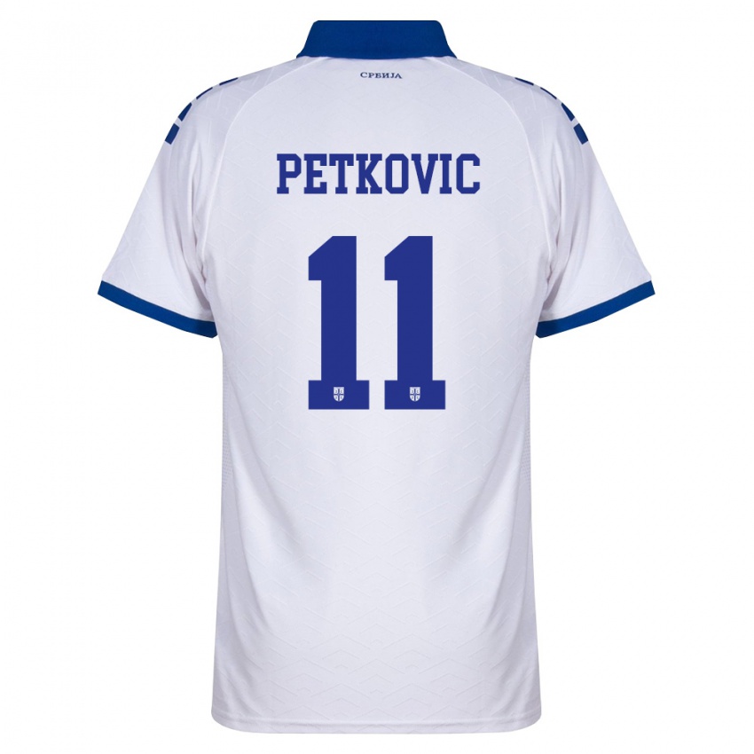 נשים סרביה מיהיילו פטקוביץ' #11 כהה לבן אדום הרחק ג'רזי 26-28 חולצה קצרה