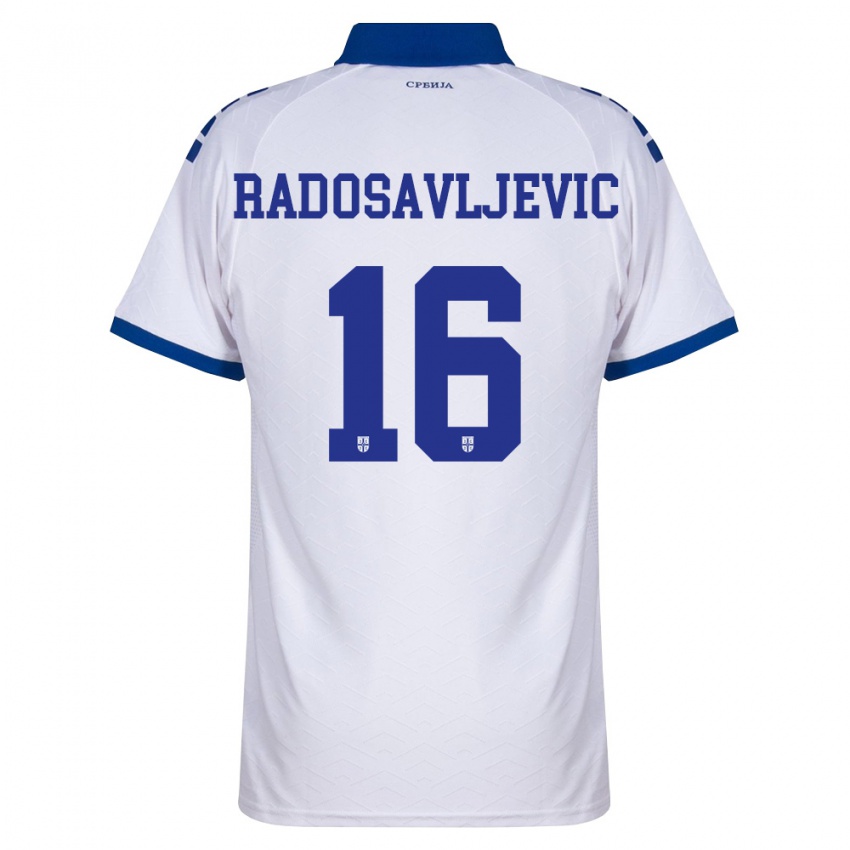 נשים סרביה לזר רדוסאבלייביץ׳ #16 כהה לבן אדום הרחק ג'רזי 26-28 חולצה קצרה