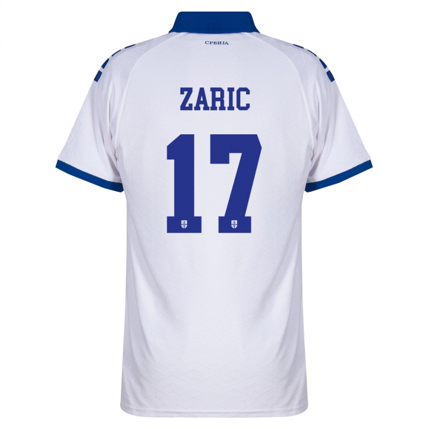 נשים סרביה Luka Zaric #17 כהה לבן אדום הרחק ג'רזי 26-28 חולצה קצרה
