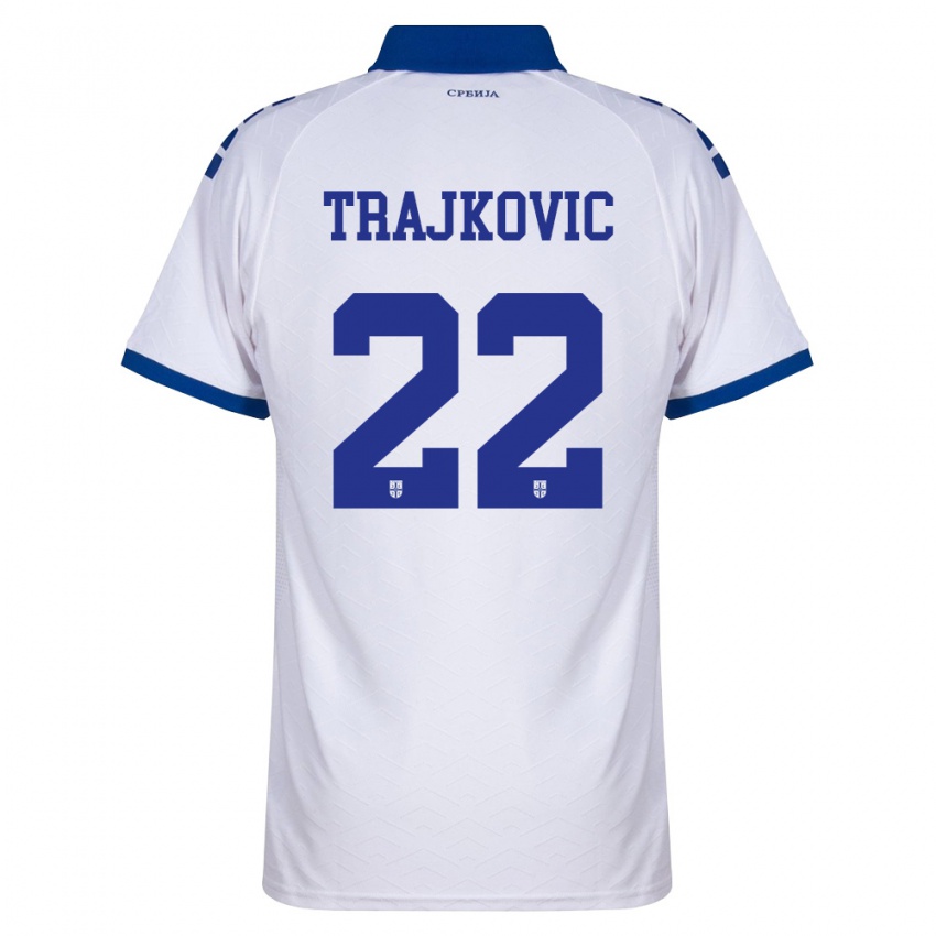 נשים סרביה Aleksa Trajkovic #22 כהה לבן אדום הרחק ג'רזי 26-28 חולצה קצרה