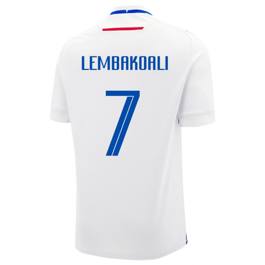 נשים סלובקיה Alan Lembakoali #7 לבן כחול הרחק ג'רזי 26-28 חולצה קצרה
