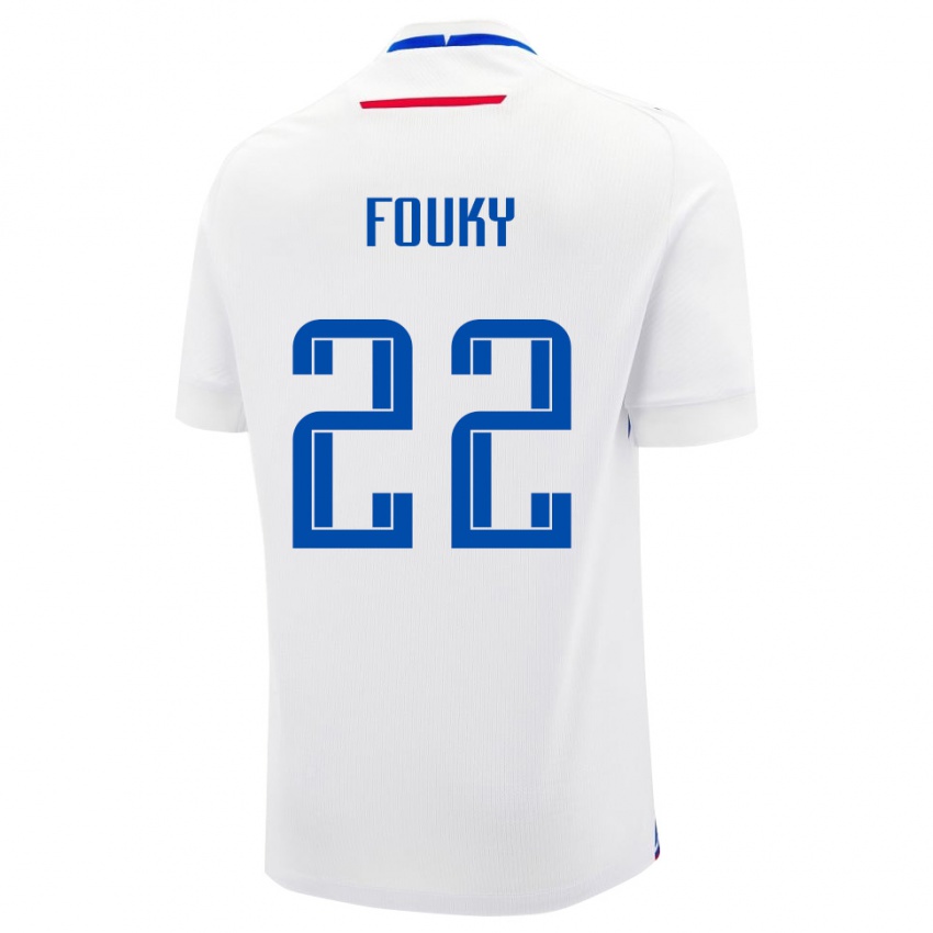 נשים סלובקיה Samo Fouky #22 לבן כחול הרחק ג'רזי 26-28 חולצה קצרה