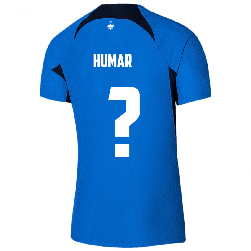 נשים סלובניה Voranc Humar #0 כחול לבן הרחק ג'רזי 26-28 חולצה קצרה