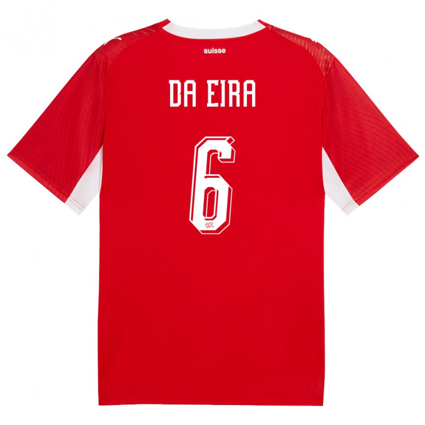 ילדים שווייץ סטפני דה איירה #6 אדום לבן ג'רזי ביתית 26-28 חולצה קצרה