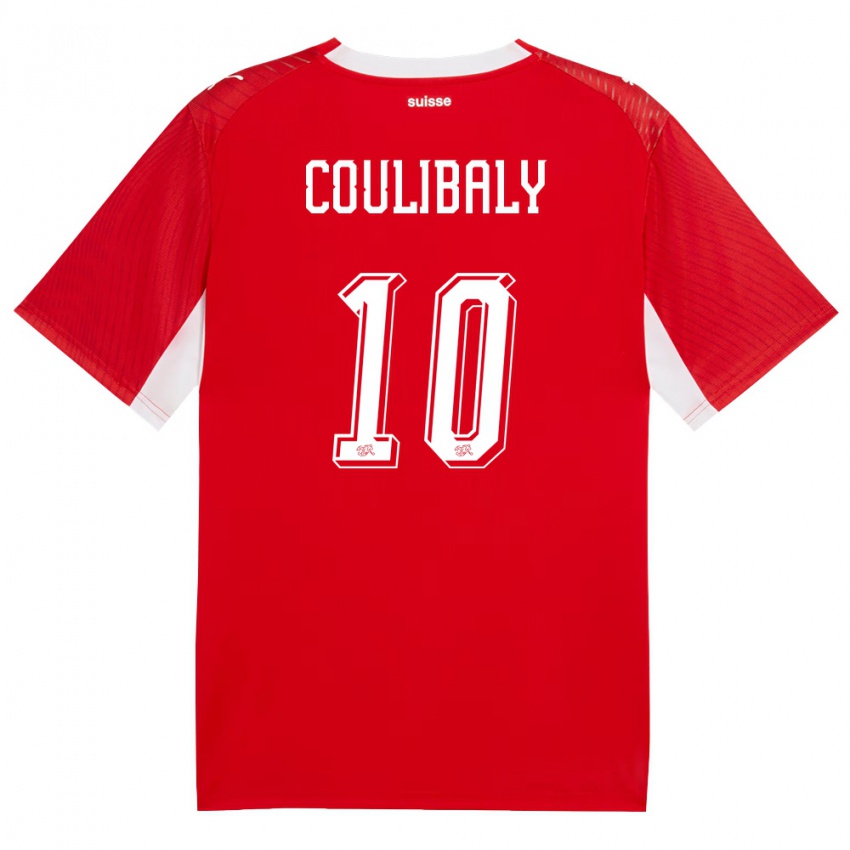 ילדים שווייץ רפאל קוליבאלי #10 אדום לבן ג'רזי ביתית 26-28 חולצה קצרה