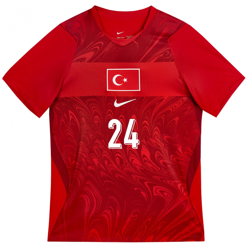ילדים טורקיה Ayaz Özbuğutu #24 אדום בורדו ג'רזי ביתית 26-28 חולצה קצרה ילדים טורקיה Ayaz Özbuğutu #24 אדום בורדו ג'רזי ביתית 26-28 חולצה קצרה