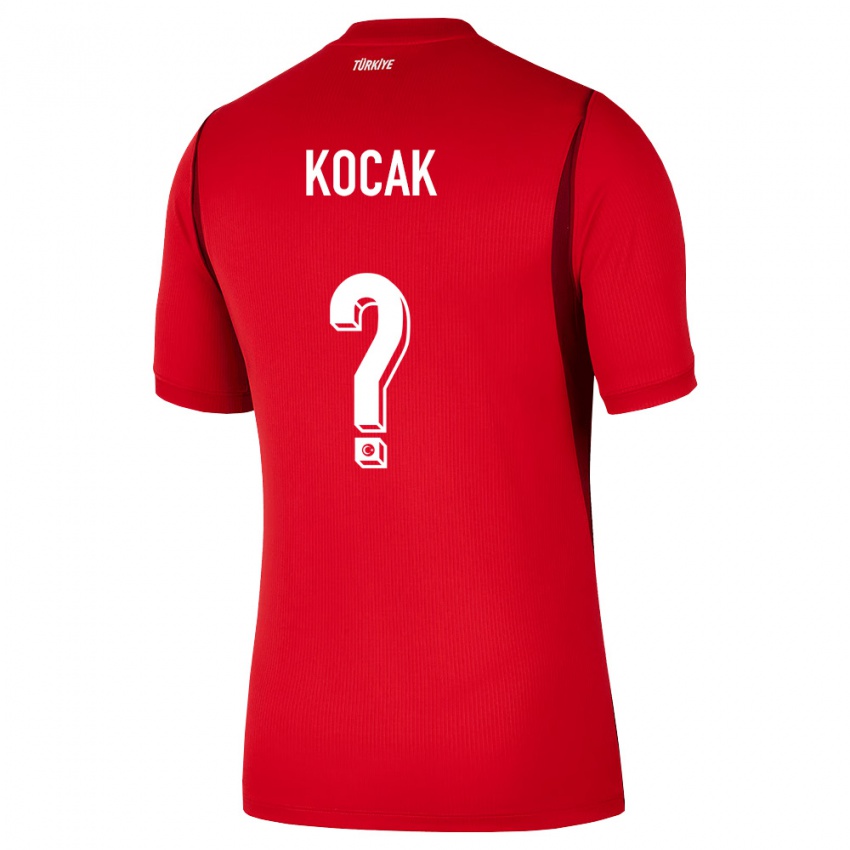 ילדים טורקיה Furkan Koçak #0 אדום בורדו ג'רזי ביתית 26-28 חולצה קצרה