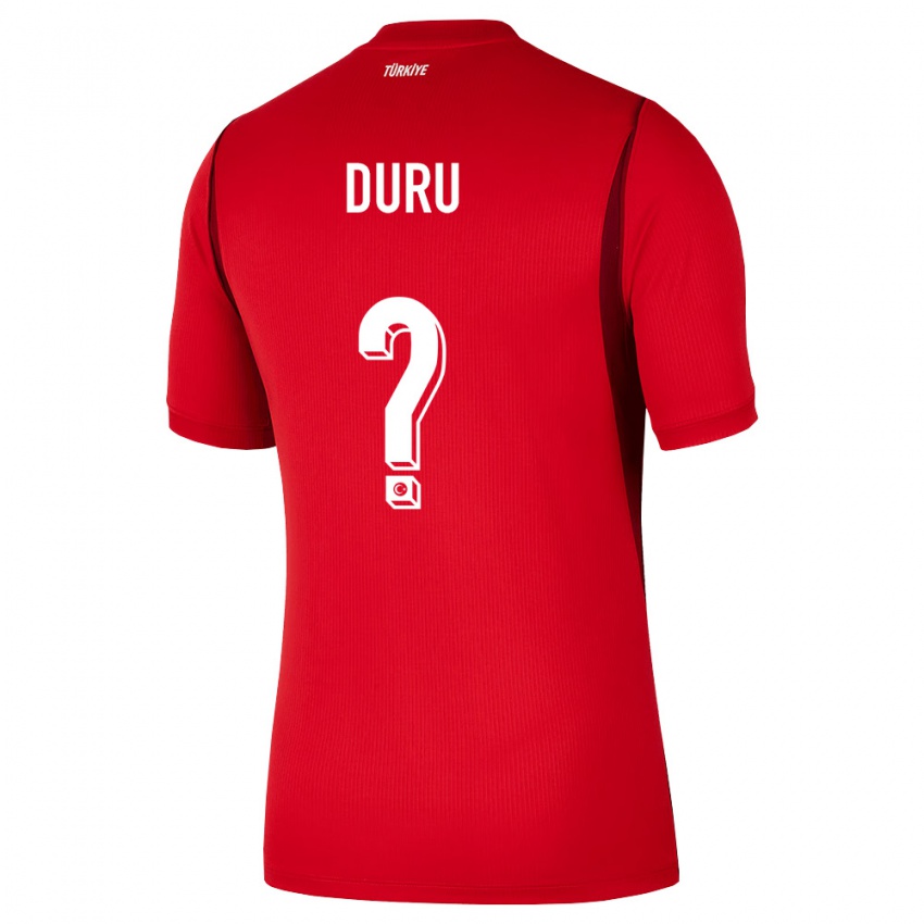 ילדים טורקיה Mustafa Duru #0 אדום בורדו ג'רזי ביתית 26-28 חולצה קצרה