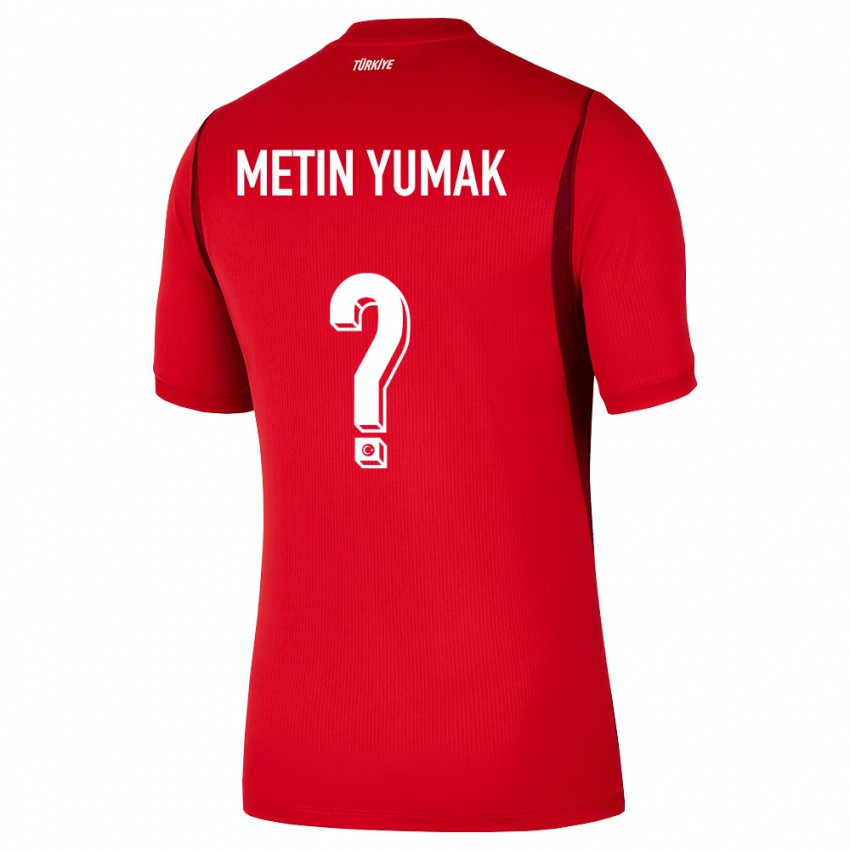 ילדים טורקיה Yiğit Metin Yumak #0 אדום בורדו ג'רזי ביתית 26-28 חולצה קצרה