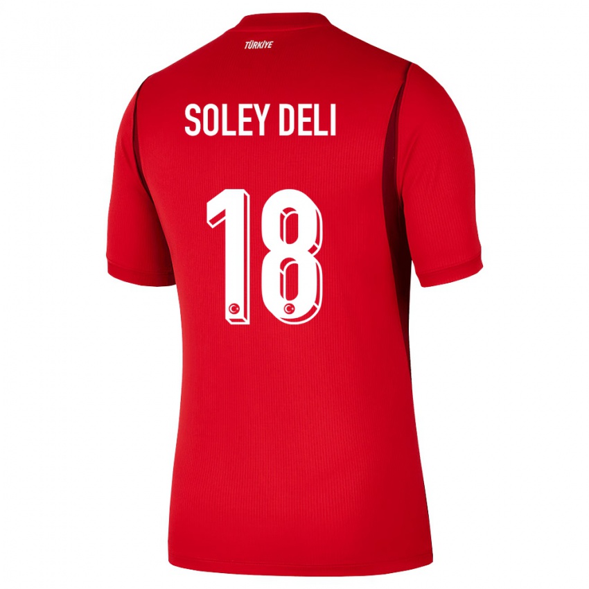 ילדים טורקיה Dilara Soley Deli #18 אדום בורדו ג'רזי ביתית 26-28 חולצה קצרה