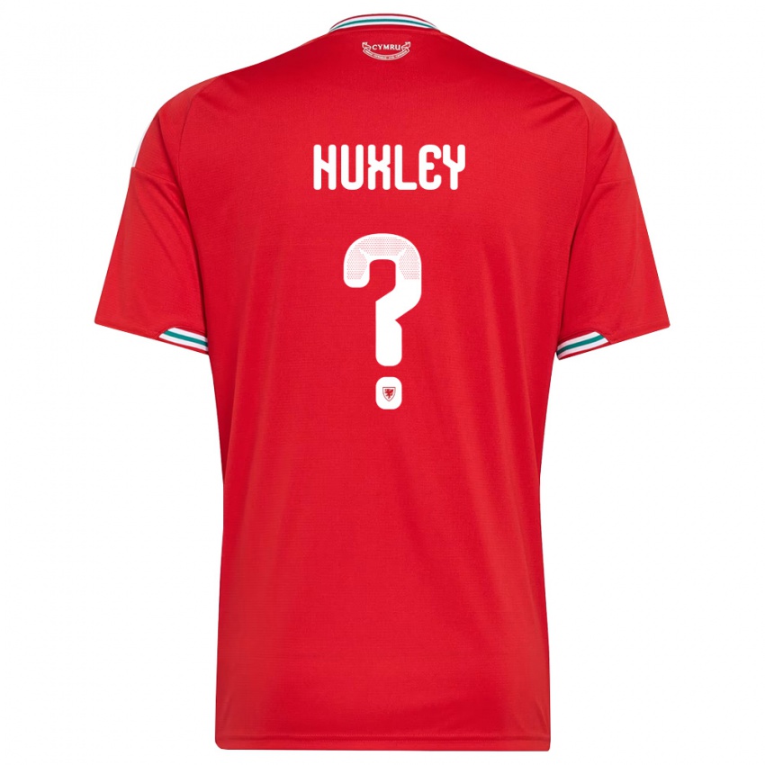 ילדים ויילס Leon Huxley #0 אדום לבן ירוק ג'רזי ביתית 26-28 חולצה קצרה