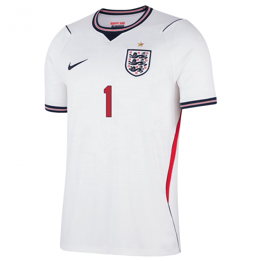 ילדים אנגליה Charlie Phillips #1 לבן כהה אדום ג'רזי ביתית 26-28 חולצה קצרה