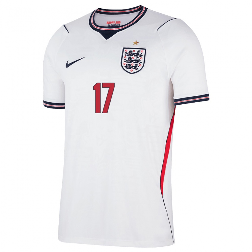 ילדים אנגליה Igor Tyjon #17 לבן כהה אדום ג'רזי ביתית 26-28 חולצה קצרה