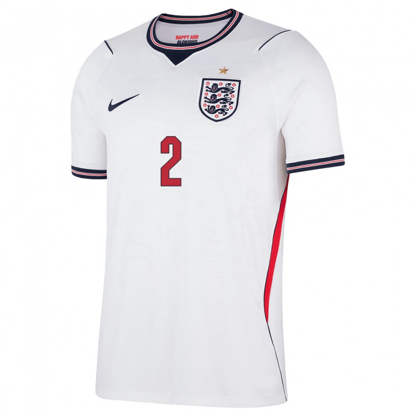 ילדים אנגליה דנטה פרדיננד הדלי #2 לבן כהה אדום ג'רזי ביתית 26-28 חולצה קצרה