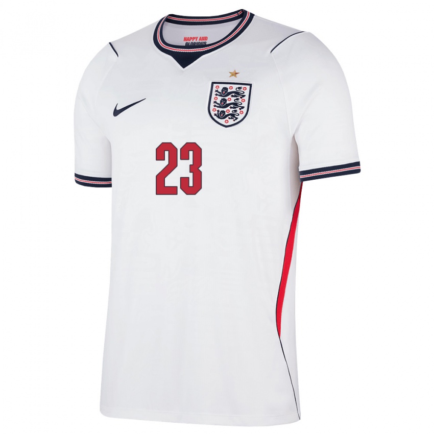 ילדים אנגליה איבוני סלמון #23 לבן כהה אדום ג'רזי ביתית 26-28 חולצה קצרה