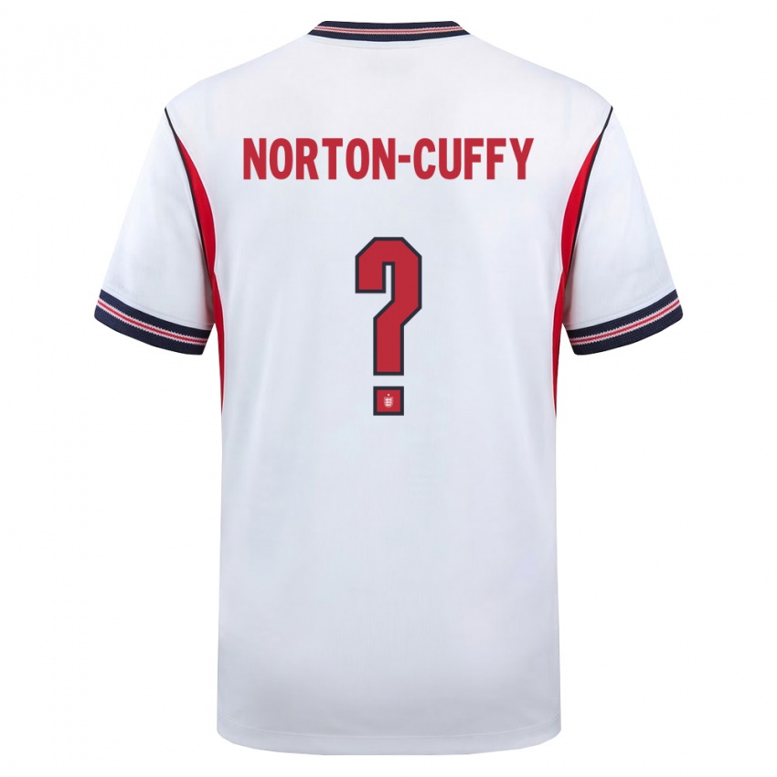 ילדים אנגליה ברוק נורטון-קאפי #0 לבן כהה אדום ג'רזי ביתית 26-28 חולצה קצרה