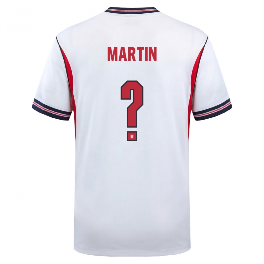 ילדים אנגליה Bobby Martin #0 לבן כהה אדום ג'רזי ביתית 26-28 חולצה קצרה