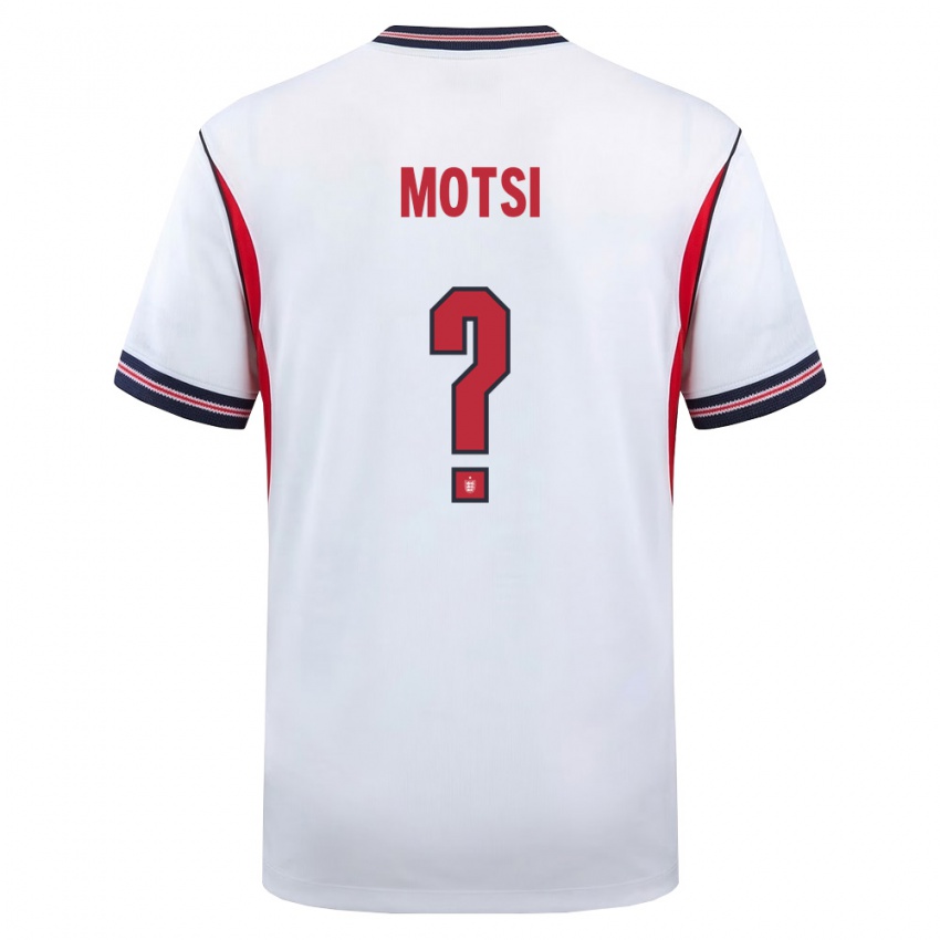 ילדים אנגליה Darren Motsi #0 לבן כהה אדום ג'רזי ביתית 26-28 חולצה קצרה