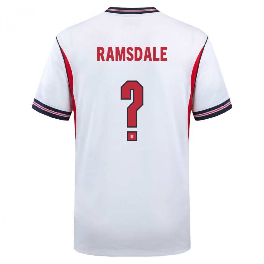 ילדים אנגליה ארון רמסדייל #0 לבן כהה אדום ג'רזי ביתית 26-28 חולצה קצרה