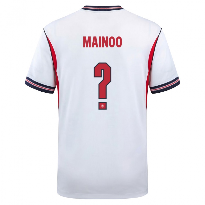 ילדים אנגליה קובי מיינו #0 לבן כהה אדום ג'רזי ביתית 26-28 חולצה קצרה