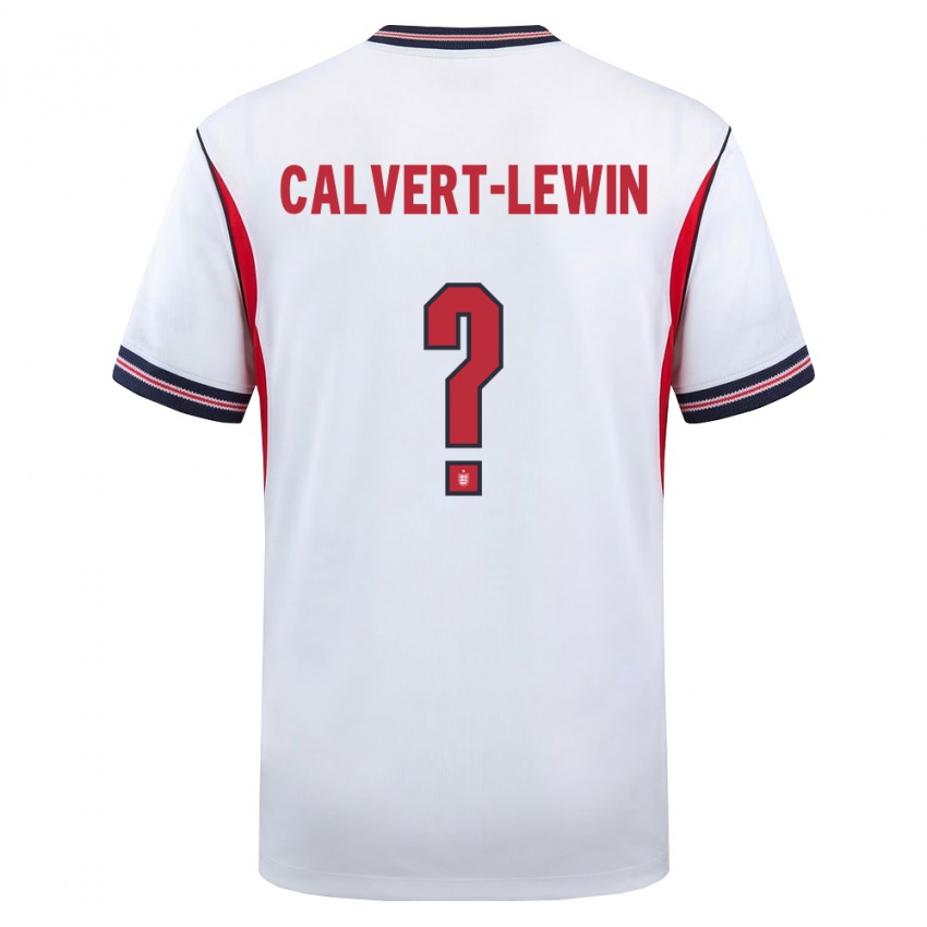 ילדים אנגליה דומיניק קלברט-לווין #0 לבן כהה אדום ג'רזי ביתית 26-28 חולצה קצרה