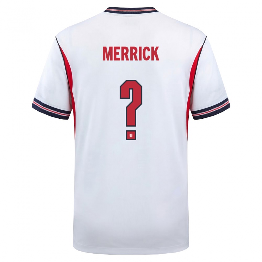 ילדים אנגליה מקס מריק #0 לבן כהה אדום ג'רזי ביתית 26-28 חולצה קצרה