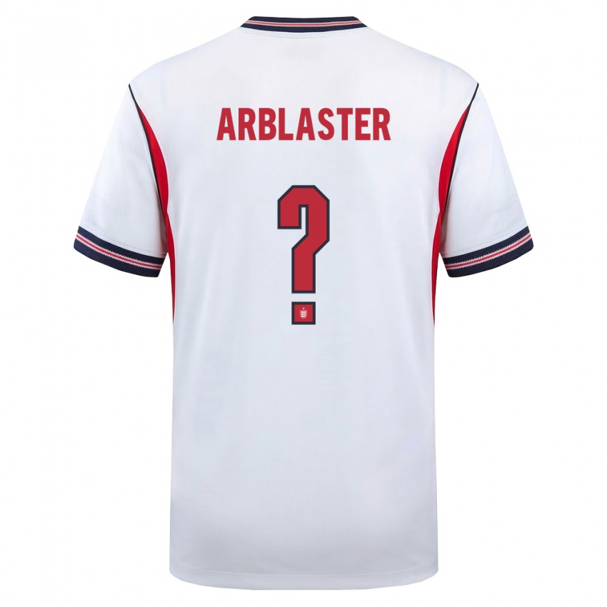 ילדים אנגליה אולי ארבלסטר #0 לבן כהה אדום ג'רזי ביתית 26-28 חולצה קצרה