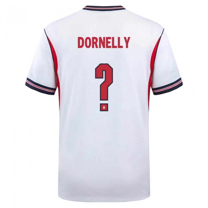 ילדים אנגליה ג׳יימס דורנלי #0 לבן כהה אדום ג'רזי ביתית 26-28 חולצה קצרה