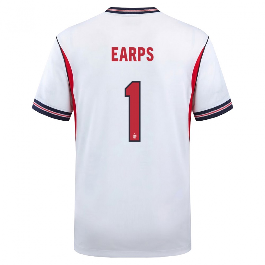 ילדים אנגליה מרי ארפס #1 לבן כהה אדום ג'רזי ביתית 26-28 חולצה קצרה