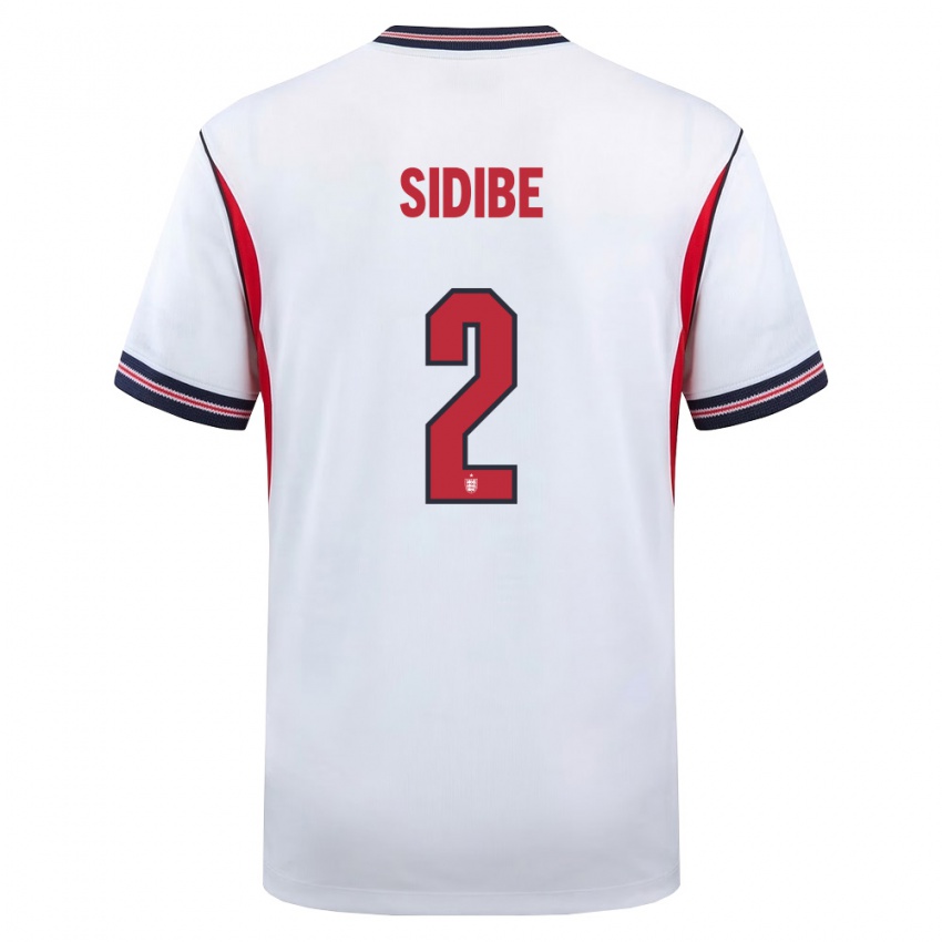 ילדים אנגליה סול סידיבה #2 לבן כהה אדום ג'רזי ביתית 26-28 חולצה קצרה