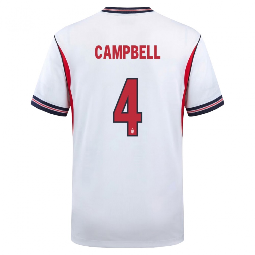 ילדים אנגליה הריסון מארי-קמפבל #4 לבן כהה אדום ג'רזי ביתית 26-28 חולצה קצרה