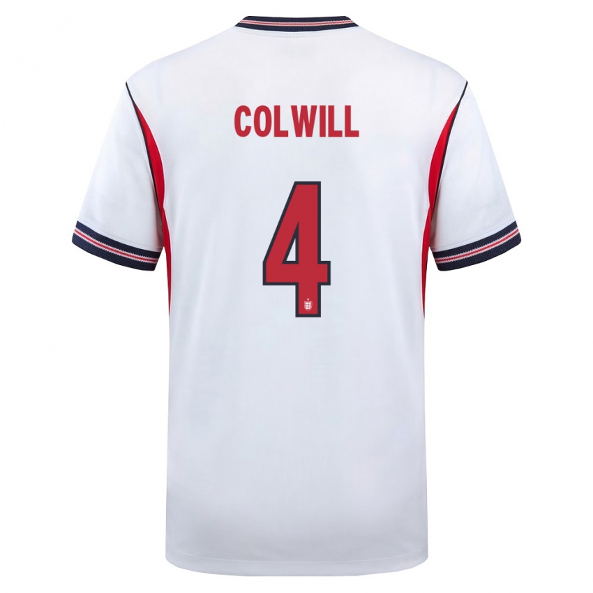 ילדים אנגליה לוי קולוויל #4 לבן כהה אדום ג'רזי ביתית 26-28 חולצה קצרה