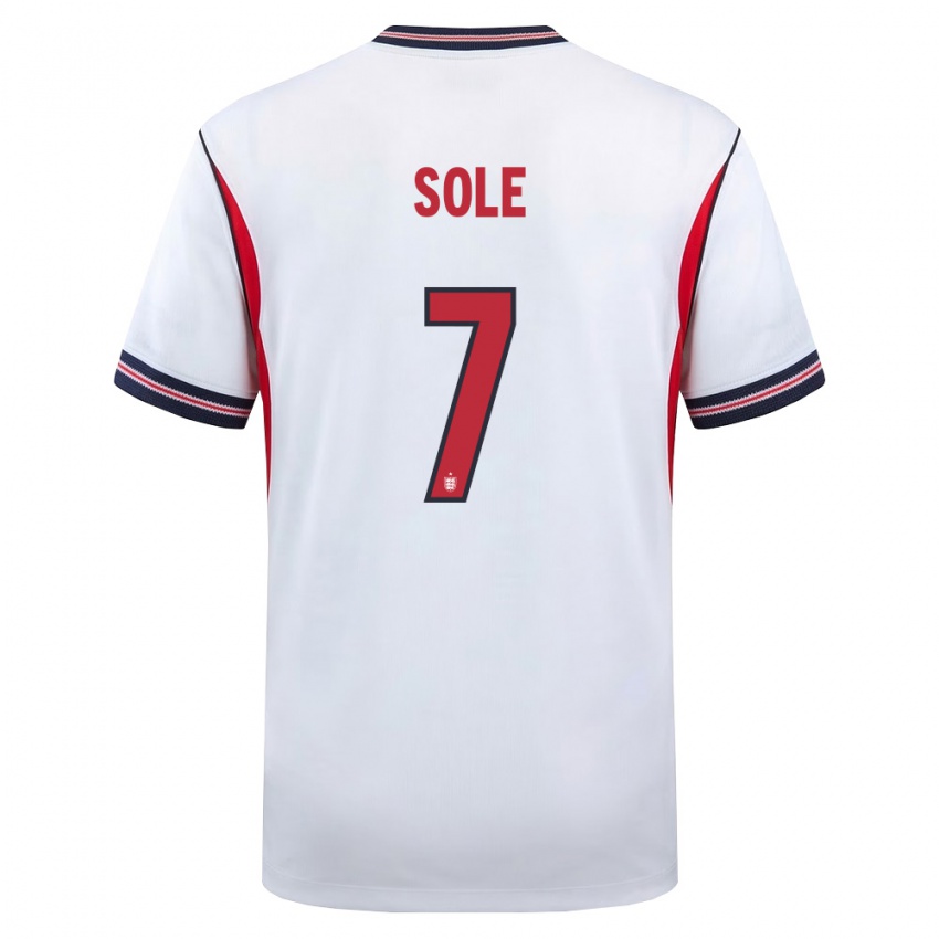 ילדים אנגליה ג׳וספה סולה #7 לבן כהה אדום ג'רזי ביתית 26-28 חולצה קצרה