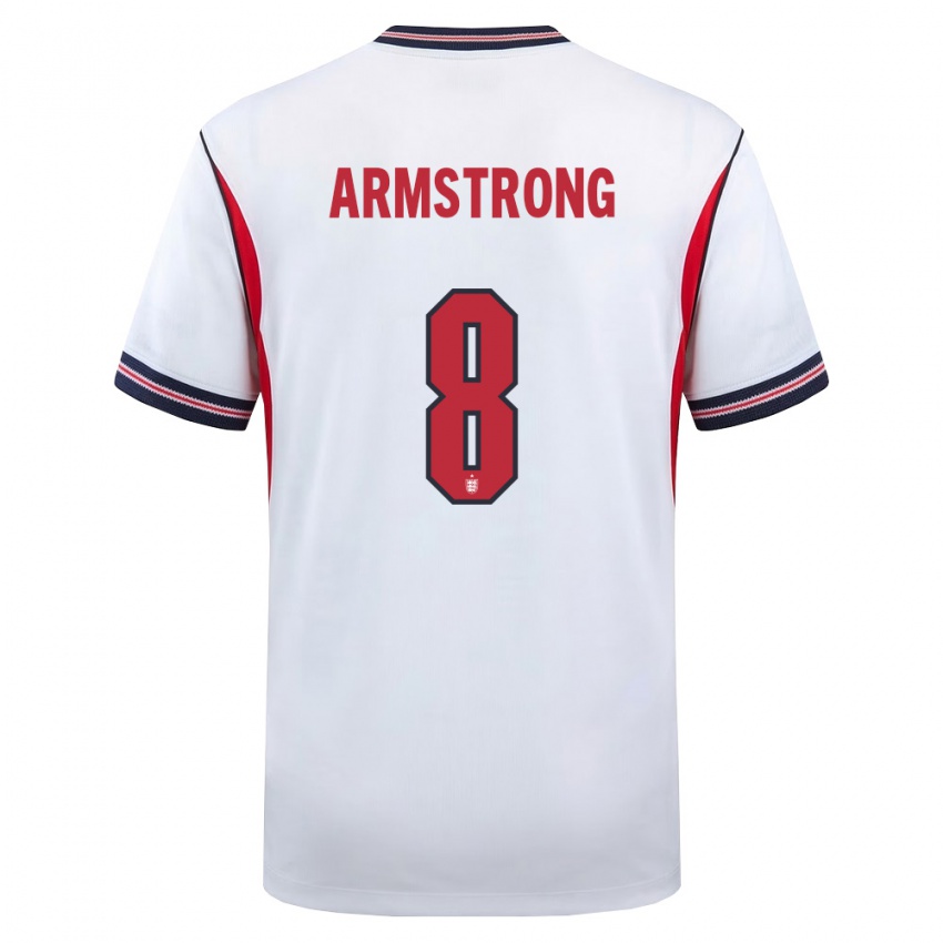 ילדים אנגליה הריסון ארמסטרונג #8 לבן כהה אדום ג'רזי ביתית 26-28 חולצה קצרה
