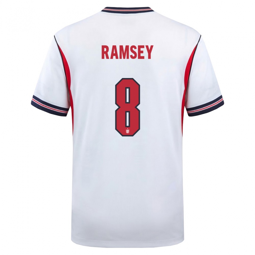 ילדים אנגליה ג'ייקוב ראמזי #8 לבן כהה אדום ג'רזי ביתית 26-28 חולצה קצרה