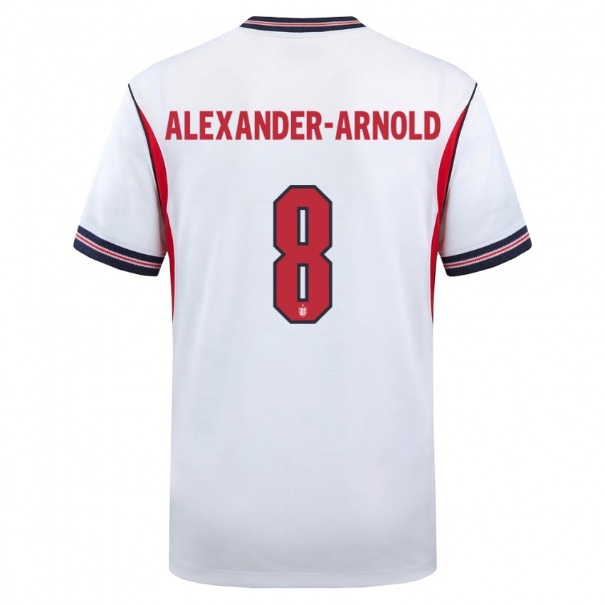 ילדים אנגליה טרנט אלכסנדר-ארנולד #8 לבן כהה אדום ג'רזי ביתית 26-28 חולצה קצרה