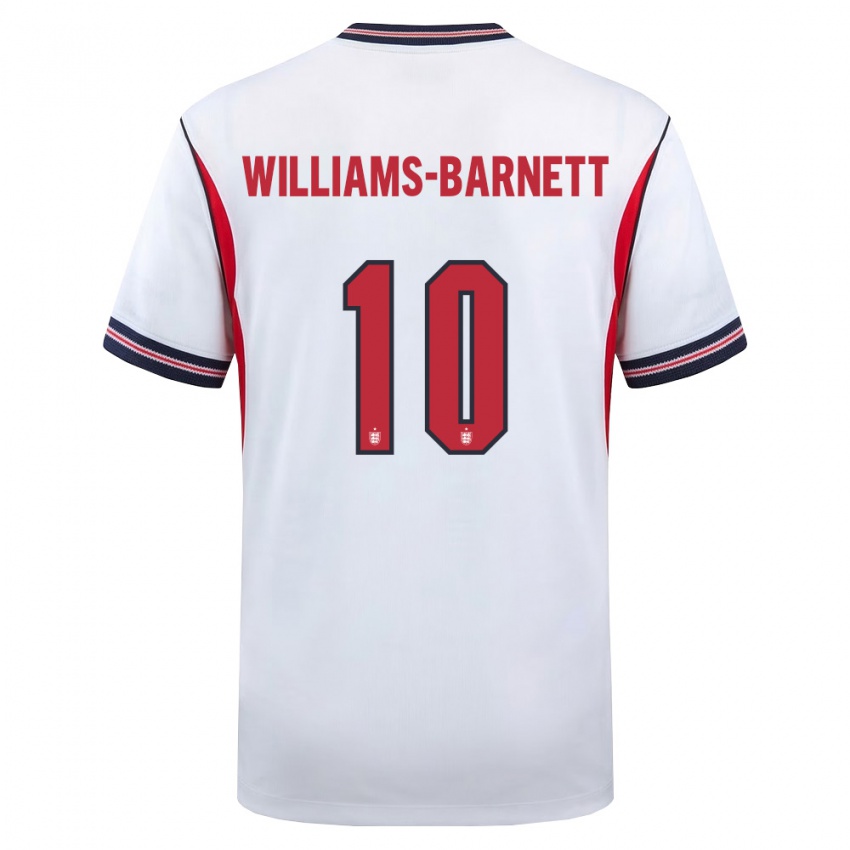 ילדים אנגליה לוקה וויליאמס-ברנט #10 לבן כהה אדום ג'רזי ביתית 26-28 חולצה קצרה