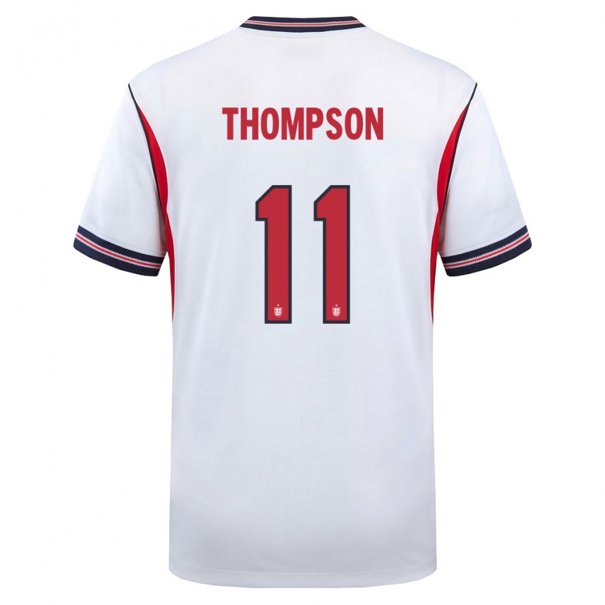 ילדים אנגליה טיינאן תומפסון #11 לבן כהה אדום ג'רזי ביתית 26-28 חולצה קצרה