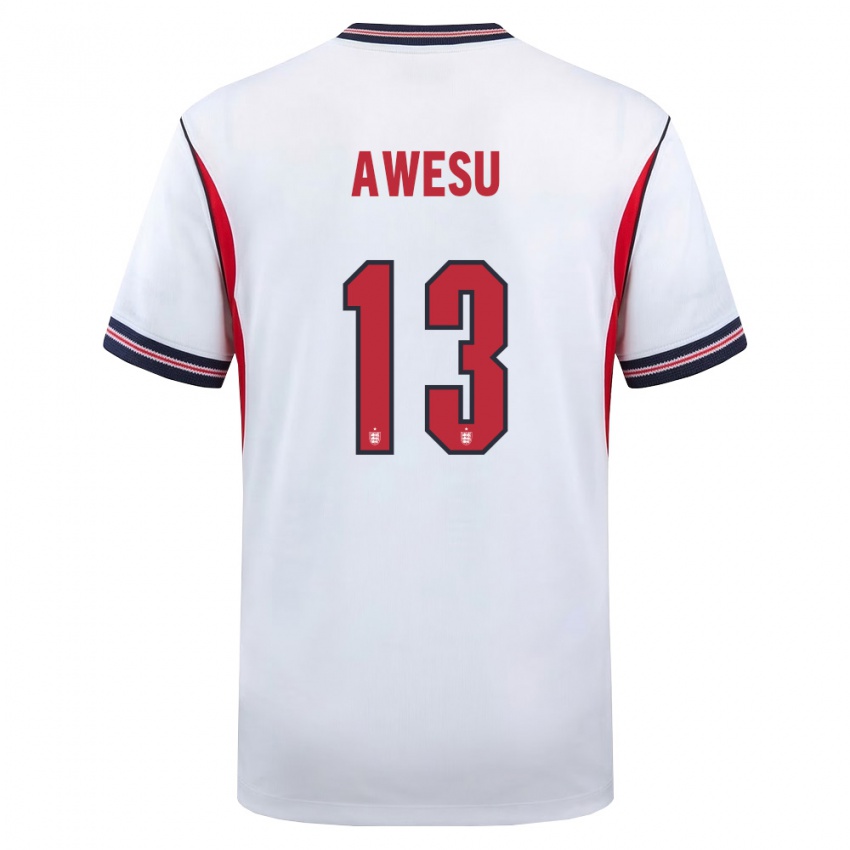 ילדים אנגליה לנריי אווסו #13 לבן כהה אדום ג'רזי ביתית 26-28 חולצה קצרה